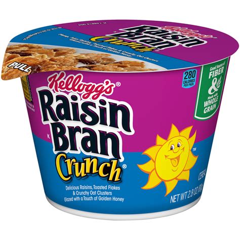 Kellogg's Cereal in a Cup, Raisin Bran Crunch, 2.8 oz. Bowl (1 Count ...