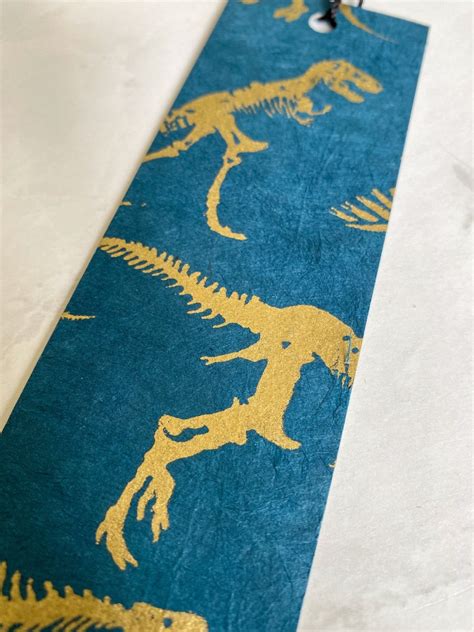 Dinosaur Bookmark Bookmark with Tassel Dinosaurs Design | Etsy