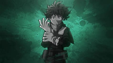 Deku Green Background HD My Hero Academia Wallpapers | HD Wallpapers ...