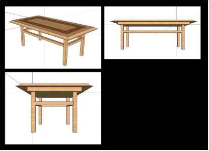 Center Table 3D SKP Model for SketchUp • Designs CAD