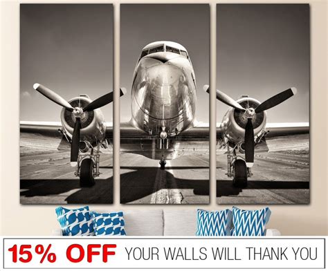 Aircraft Canvas Aviation Wall Art Canvas Print Engine Propeller ...