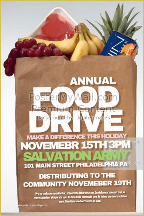 Free Thanksgiving Food Drive Flyer Template Of 25 Food Drive Flyer ...