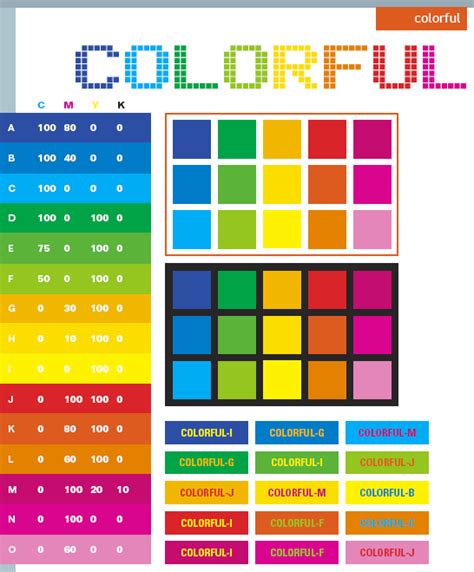 Colorful color schemes, color combinations, color palettes for print ...