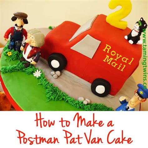 How to Make a Postman Pat Van Cake - Taming Twins