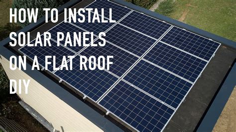 How to install solar panels on a flat roof DIY - YouTube