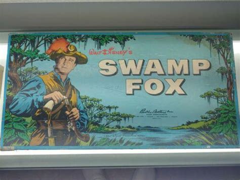 VINTAGE 1960 WALT DISNEY SWAMP FOX GAME-Missing 4 Wooden Bullets and 4 ...