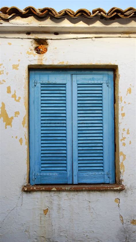 Blue Shutters stock photo. Image of shutters, blue, burano - 110331264