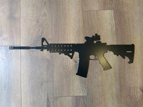 AR-15 Silhouette Wall Decor | Etsy