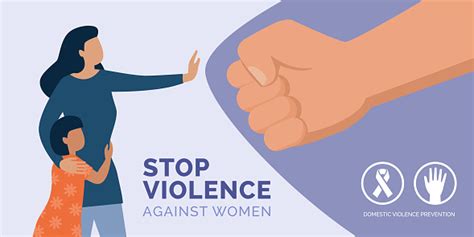 Stop Violence Against Women Awareness Stock Illustration - Download ...