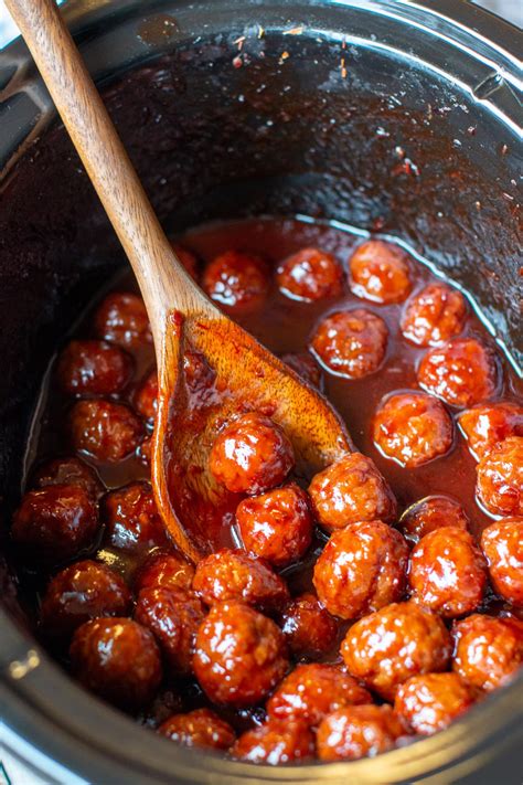 Slow Cooker Grape Jelly Meatballs - The Magical Slow Cooker