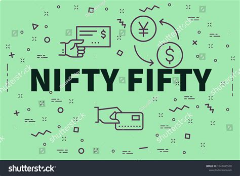 Conceptual Business Illustration Words Nifty Fifty Stock Illustration ...