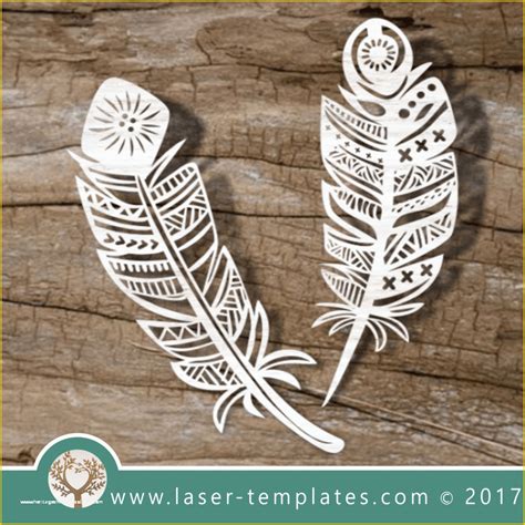 Laser Cut Templates Free Of Laser Cut Feather Template Line Store for ...