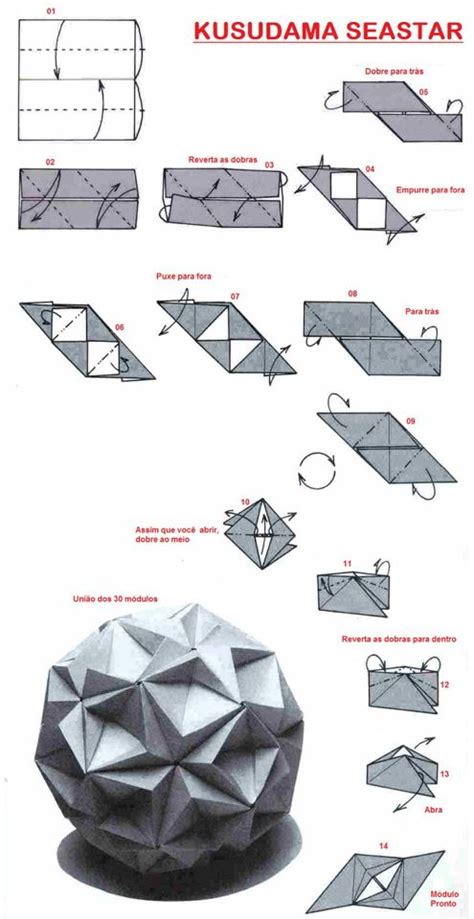 Origami Kusudama Ball Instructions