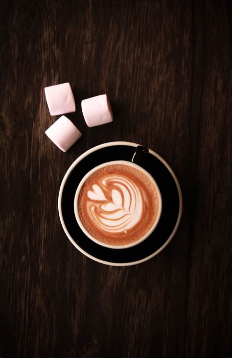 Latte art, coffee, cup, foam, drinks, marshmallow, sweet, Food, HD ...