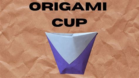 Easy Origami Cup - YouTube