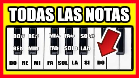 🎹Todas las notas en el PIANO - Notas musicales en el Piano (teoría ...