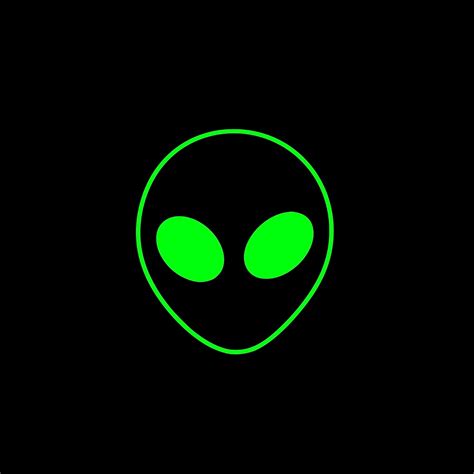 "Bright Neon Green Alien Head on Black" by podartist | Redbubble