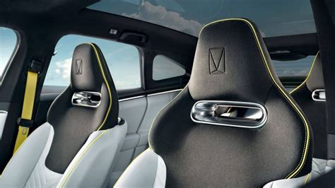 Luxury Car Interior with Yellow Stitching