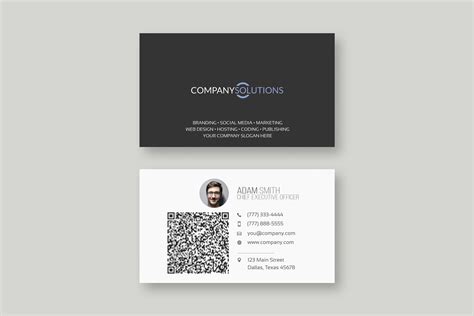 Qr Code Business Card Template – Mightyprintingdeals.com