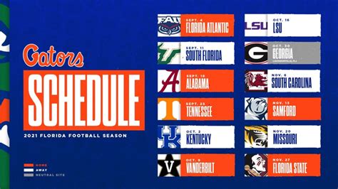 Gators Announce 2021 Football Schedule - Florida Gators | Gators ...