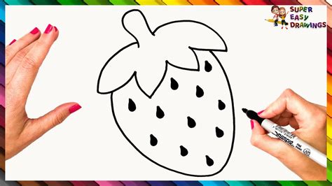 Strawberry Drawing Outline