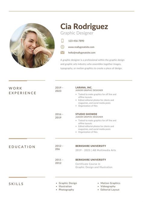 Simple Modern Chic Aesthetic Resume CV Letterheads Curriculum Vitae ...