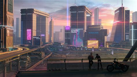 2560x1440 Cyberpunk 2077 Sunset Over Night City 1440P Resolution ,HD 4k ...