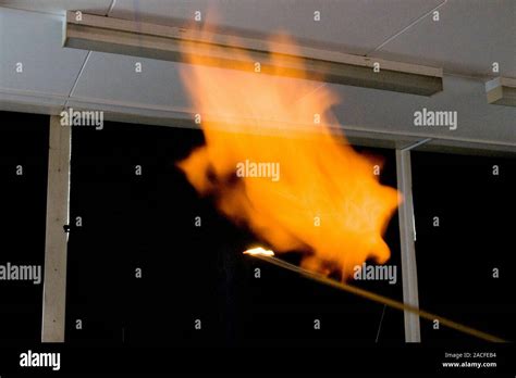 Investigating combustion of hydrogen. Image 3 of 3. Experiment to ...