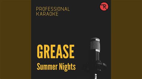 Summer Nights (Karaoke Version) - YouTube