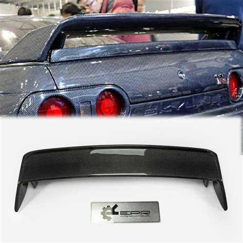 For Nissan Skyline GTR R32 OEM Style Carbon Fiber Rear Spoiler on ...