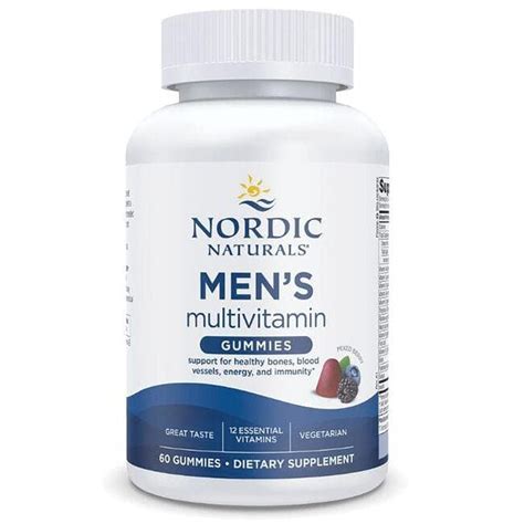 Nordic Naturals Men's Multivitamin Gummies - Mixed Berry 60 Gummies ...