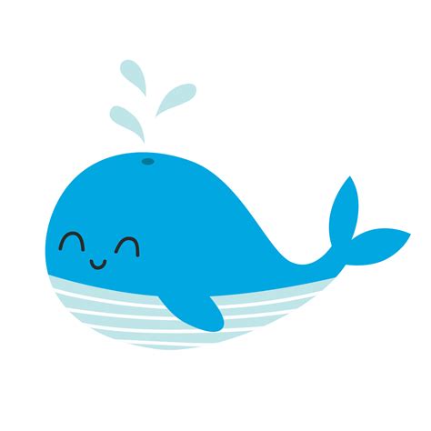 linda ballena azul. ilustración infantil vectorial 8641065 Vector en ...