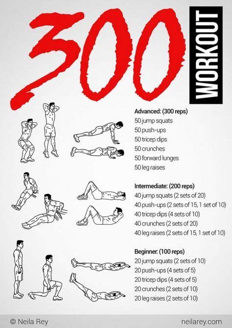 The 300 Workout | 300 workout, Bodyweight workout, Spartan 300 workout