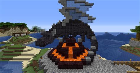 Dragon egg monument : Minecraft Minecraft Statues, Minecraft Castle ...