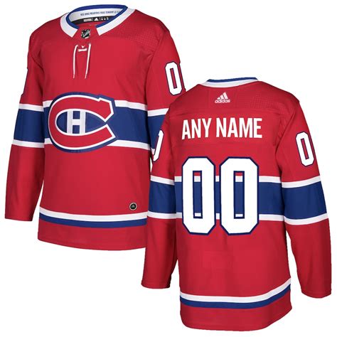 adidas Montreal Canadiens Red Authentic Custom Jersey