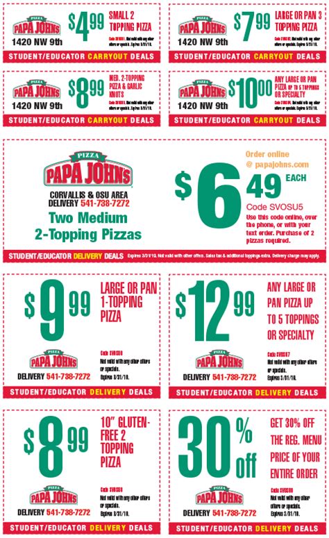 Papa Johns Coupons Use Online - dominos new smyrna