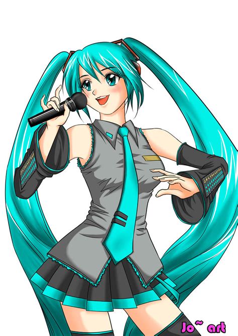 Hatsune Miku singing by OJoeyDeAngel on DeviantArt