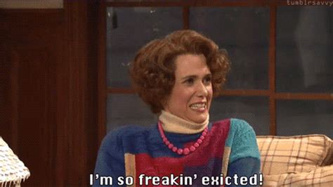 So Freakin Excited GIF - Kristen Wiig SNL Saturday Night Live ...