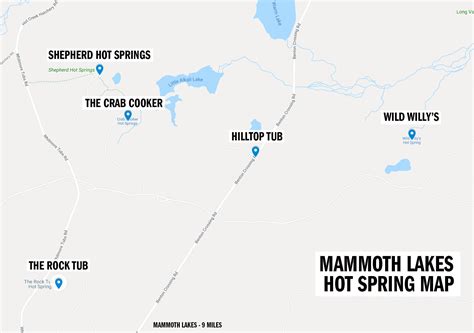 Mammoth Lakes Hot Springs Map | Map Of Zip Codes