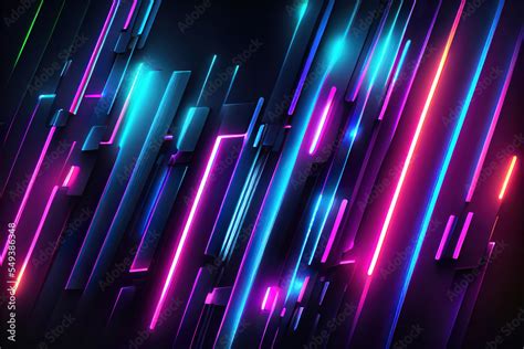 abstract background with glowing neon lights lines as colorful ...