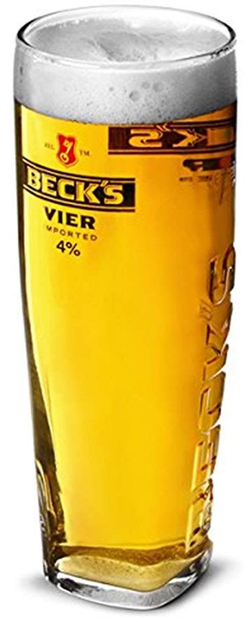 Becks Vier Beer Glass 20oz CE