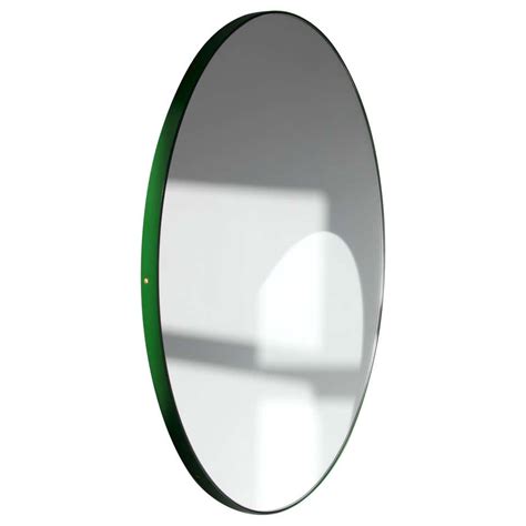 Round Lime Green Mirror at 1stDibs