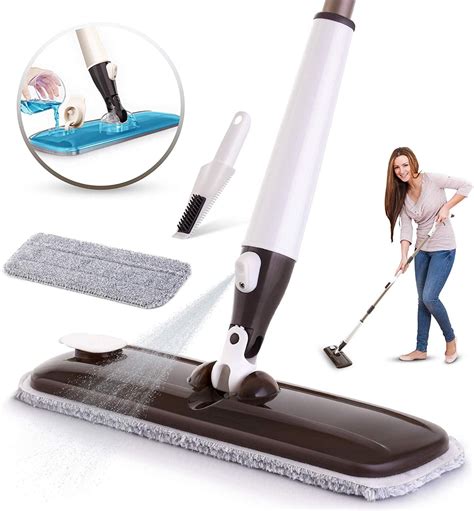 Spray Mop Floor Cleaning - Ideal for Tile, Hardwood & Stone Floors ...