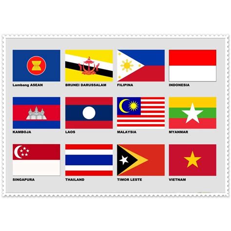 Jual Bendera Negara ASEAN / National flag of Filipina Malaysia ...