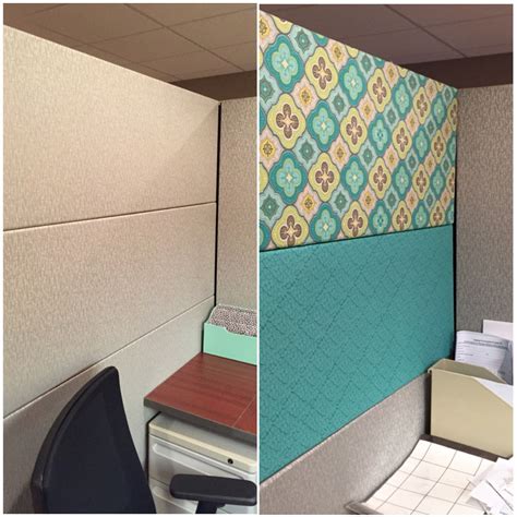 Recovered cubicle wall with fabric from Hobby Lobby. Easy way to ...