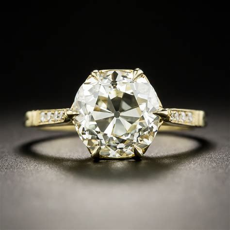 Lang Collection 3.39 Carat Old Mine-Cut Diamond Ring