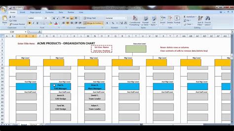 Org Chart Template Excel 2010 | DocTemplates