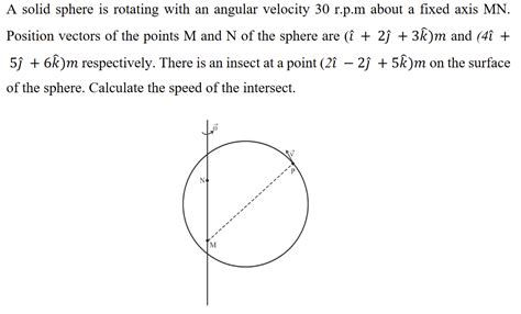 Solved A solid sphere is rotating with an angular velocity | Chegg.com