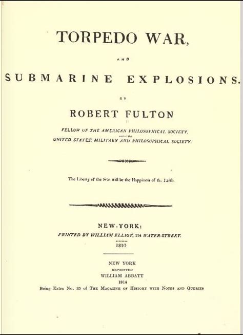 Torpedo War and Submarine Explosions by Robert Fulton | Goodreads