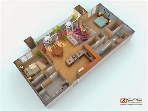 2D Home Design Plan Drawing